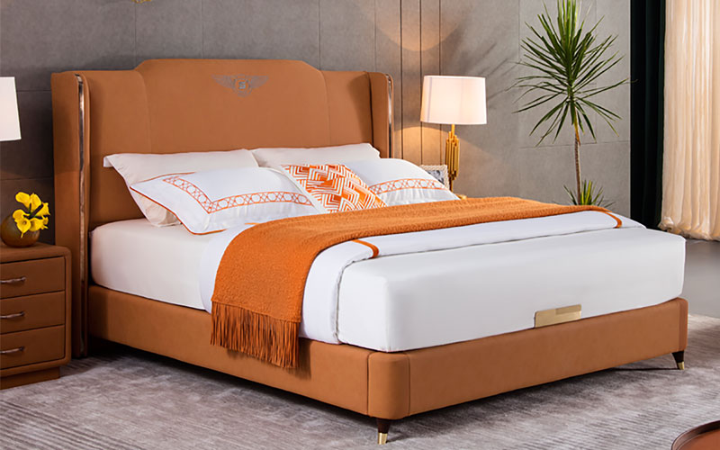Shushe Bedroom Super Fiber Leather Bed 1.8 meters—8616